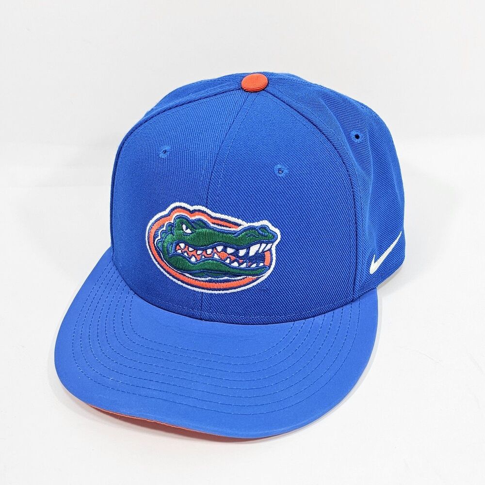 Nike True Florida Gators Snapback Hat Royal Blue Orange Flat Brim